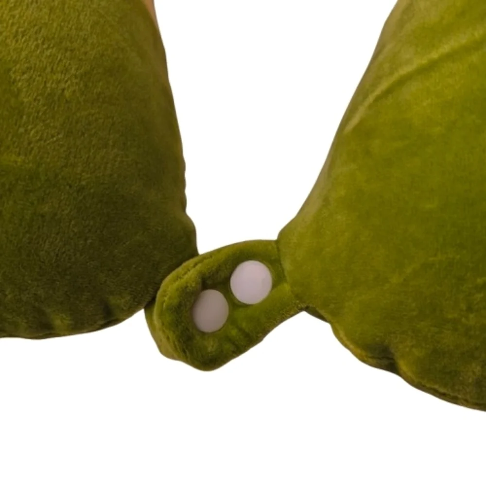 Umerci Green Frog Plush Travel Neck Pillow Memory Foam Vacation Sleep Soft
